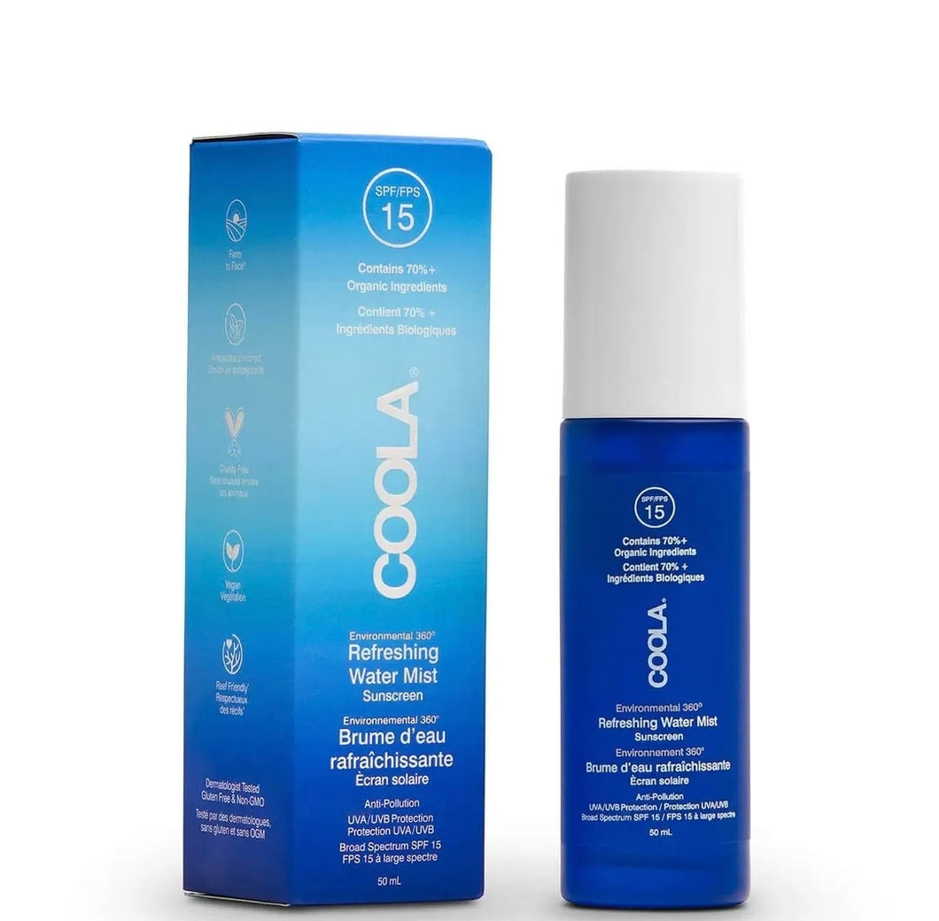 Refreshing Water Mist Organic Face Sunscreen SPF 15